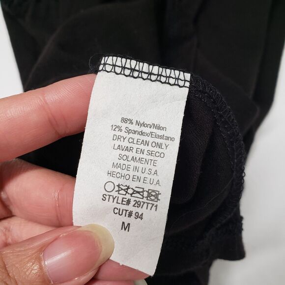 Vintage Beau Bois Sleeveless Top Womens Medium Black Mock Neck Y2K Lace Goth - Picture 4 of 11